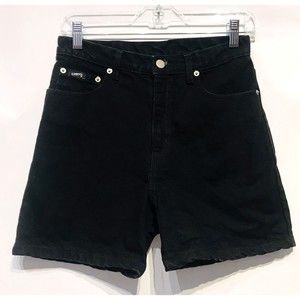 Vintage 80s 90s Guess USA Teen Girl's size 14 Black Denim Shorts